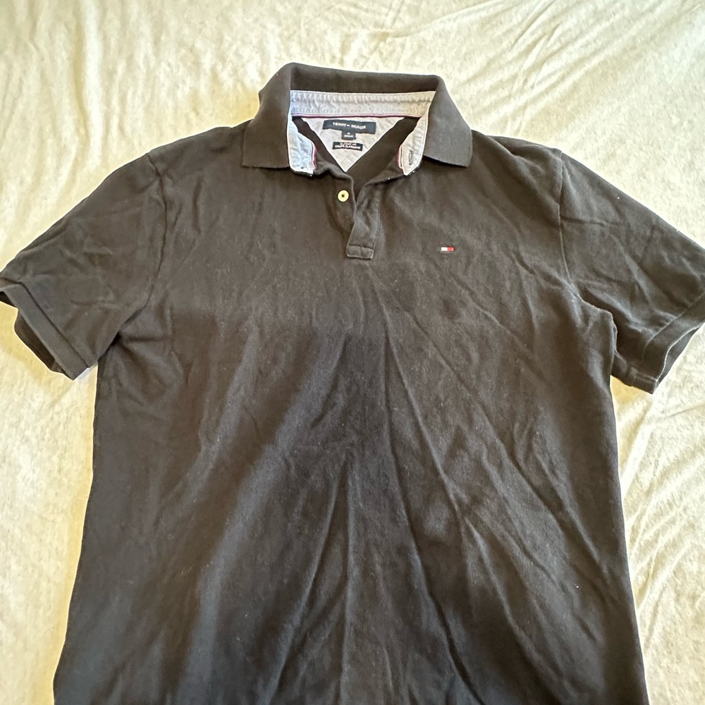 Tommy Hilfiger Men's Polo Shirt in Black